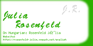 julia rosenfeld business card